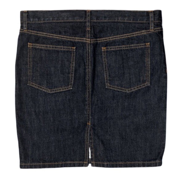 Gap 1969 Womens 6 Denim Skirt 34 in Dark Blue Jean Wash Pencil Y2K Straight - Picture 2 of 5